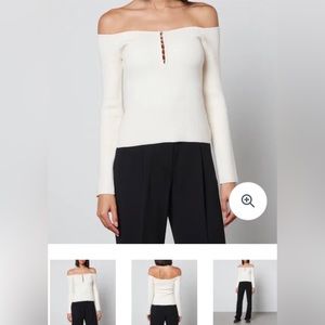 Helmut Lang Hook- and -Eye Ribbed- Knit Top